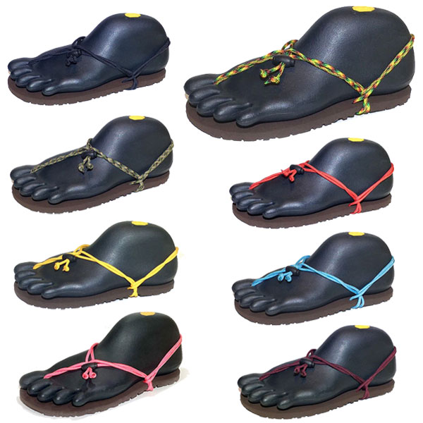 ●アウトドアキャンペーン● ワラーチ vibram ビブラムソール ブラウン  グリップ 裸足 足半 あしなか 足裏 体幹 バランス 走力 強化 日本製 トレーニングサンダル　登山 ルナサンダル ※返品交換不可※