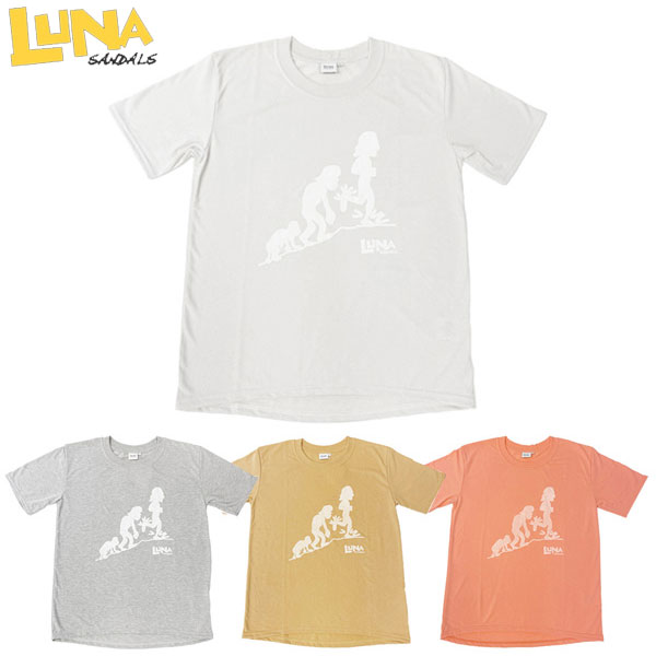 ●アウトドアキャンペーン● lunatee Tシャツ EVOLUTUION TEE [ LUNA SANDALS ルナサンダル] リサイクルポリエステル ランニング ワラーチ BRING Material BRING Technology ※返品・交換不可セール商品