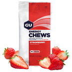 GU グー エナジー チュー ENERGY CHEWS ストロベリー ( 12袋入 ) グミ キャンディ エネルギー 補給 試合 大会 レース トレイル マウンテン ランナー トレラン マラソン 自転車 ロードレース トライアスロン ロング ironman ハンガーノック ビーガン