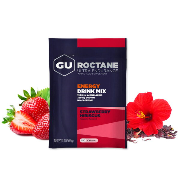 【6月下旬入荷】 GU グー ロクテイン エナジードリンク ミックス ストロベリーハイビスカス ROCTANE ENERGYDRINK MIX 10袋入 飲料 粉 補給 試合 大会 レース トレイル マウンテン ランナー ト…