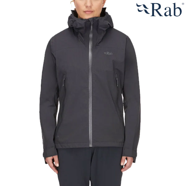 Rab ラブ Downpour Light Jacket ダウンプアエコジャケット レディース ウィメンズ [24ss] 超軽量 防水 シェル アウター アウトドア ランニング トレイル ハイキング 登山 ランナー トレラン ティートン