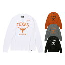 ロングスリーブTシャツ テキサス ロゴ HOOK’EM SMT（L・XLサイズ） [SPALDING スポルディング] 【23FW09】バスケウェア ブラック ホワイト バーントオレンジ ミストグレー バスケットボール 練習 部活 トレーニング ※返品・交換不可セール商品