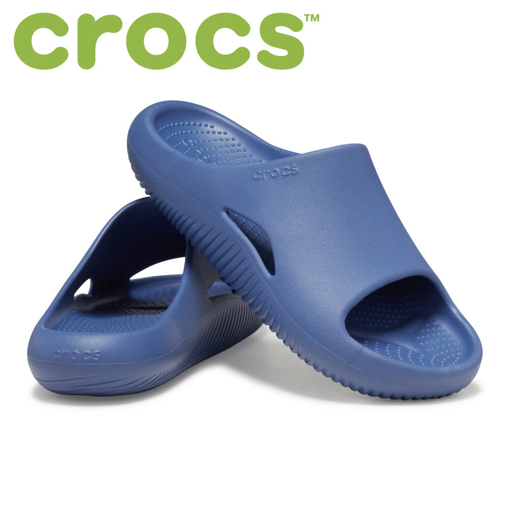 クロックス メロウ スライド ビジュー ブルー (23～27cm) Mellow Slide [crocs] ストレスリリーフサンダル 休息 リカバリー ※返品・交換不可セール商品 1