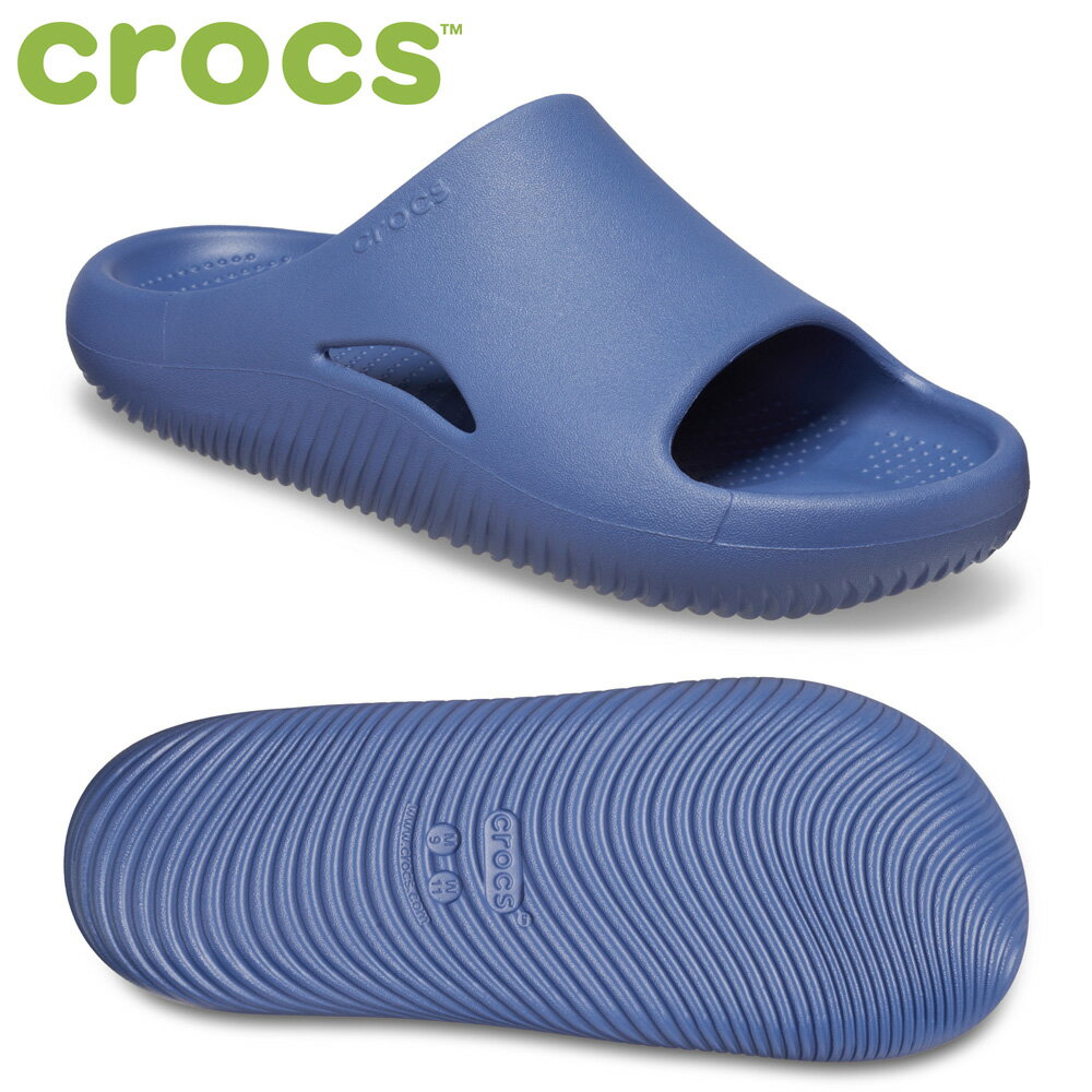 クロックス メロウ スライド ビジュー ブルー (23～27cm) Mellow Slide [crocs] ストレスリリーフサンダル 休息 リカバリー ※返品・交換不可セール商品 3