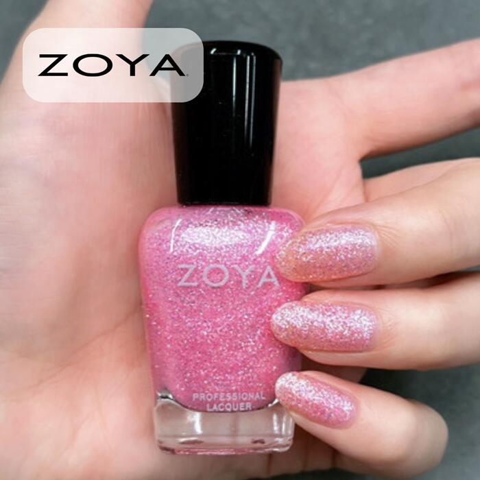 ZOYA ゾーヤ ゾヤ ネイルカラー ZP1217 HYACINTH グリッター 15mL ラメ ピンク 自爪の為に作られた ネイル 爪にやさしい 自然派 マニキュア ポリッシュ zoya セルフネイル おすすめ