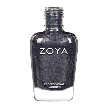 ZOYA ゾーヤ ネイルカラー ZP1012 15mL ASHTON アシュトン 自爪 の為に作られた ネイル にやさしい 自然派 マニキュア zoya セルフネイル にもおすすめ ブラック グリッター シルバーラメ