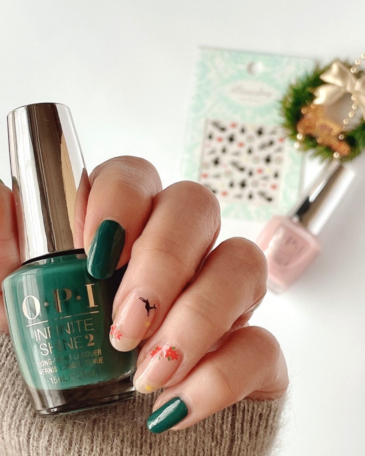 【クリアランスセール】【pieadra23282】ピアドラ/シルエットクリスマス サンタ ツリー リース ポインセチア 可愛い ネイルシール