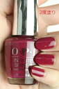 【定形外送料無料】OPI(オーピーアイ)INFINITE SHINE(インフィニット シャイン) IS LB78　Miami Beet(Creme)(マイアミ　ビート) opi マニキュア ネイルカラー ポリッシュ セルフネイル 速乾 レッド 赤 バイオレッド マット