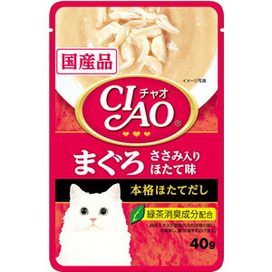 樂天商城 - いなば チャオ まぐろ ささみ入り ほたて味 40g　愛猫用