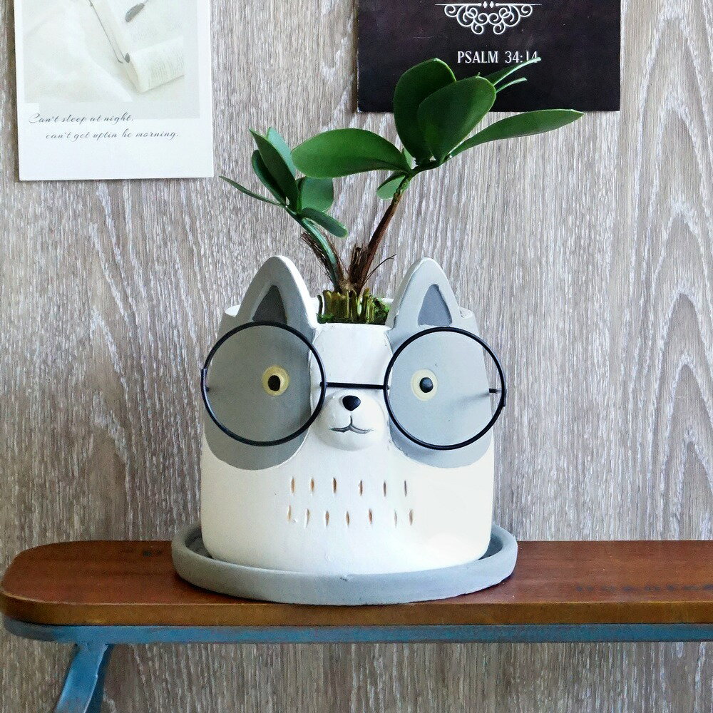 樂天商城 - 【30%OFF】犬型 植木鉢 ガーデニング雑貨 友膳 リュネトシャンポット M 1個 穴あり