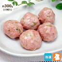 【冷凍便】国産 鶏肉 ミートボール コラーゲン入り 約300g（15個入） 犬用 おやつ クール便 生食 生肉 ヒューマングレード 手作り食 トッピング ご褒美 誕生日 お祝い【常温品同梱不可】