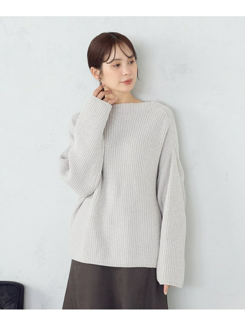 Rakuten - 【SALE／30%OFF】ラメモールボートネックニット COMME CA ISM コムサイズム トップス ニット ブルー グレー【RBA_E】【送料無料】[Rakuten Fashion]
