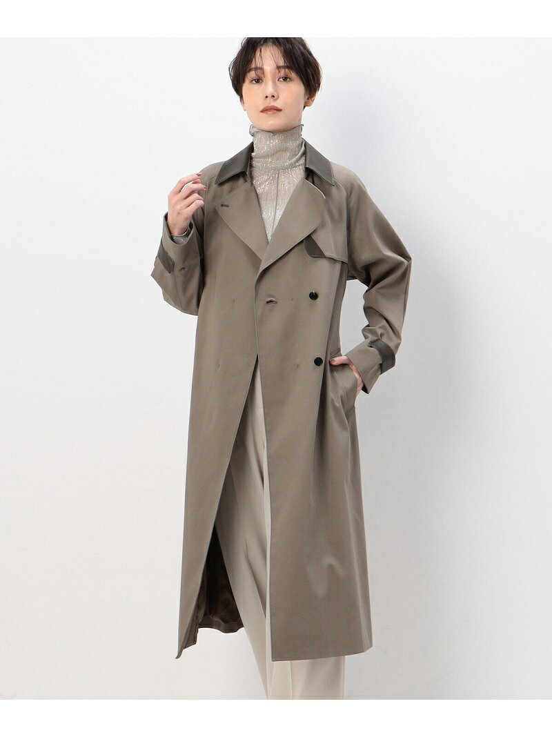 【SALE／40%OFF】コットンサテン トレンチコート K.T KIYOKO TAKASE コムサ ジャケット・アウター トレンチコート ブラック カーキグリーン【RBA_E】【送料無料】[Rakuten Fashion] fivefoxesonlinestore-10015477 FIVEFOXes ONLINE STORE サンプル画像3