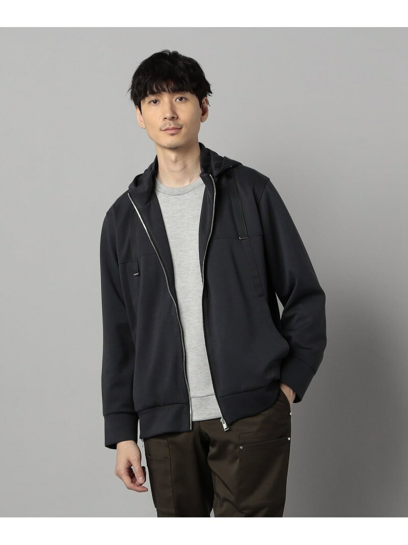 Rakuten - 【SALE／46%OFF】エアリークッションナイロンジャージー フーディーブルゾン COMME CA MEN コムサメン トップス パーカー・フーディー ブラック グレー【RBA_E】【送料無料】[Rakuten Fashion]