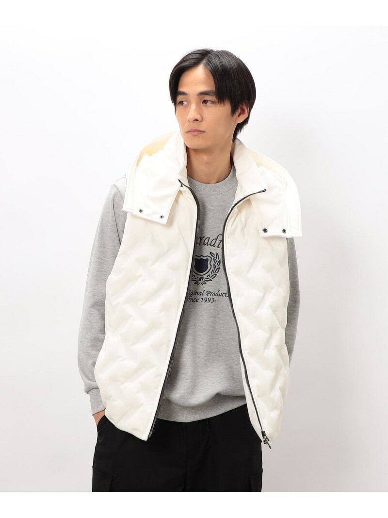 シームレス ダウン フードベスト COMME CA ISM コムサイズム ジャケット・アウター ダウンジャケット・ダウンベスト ブラック ホワイト カーキグリーン【送料無料】[Rakuten Fashion]