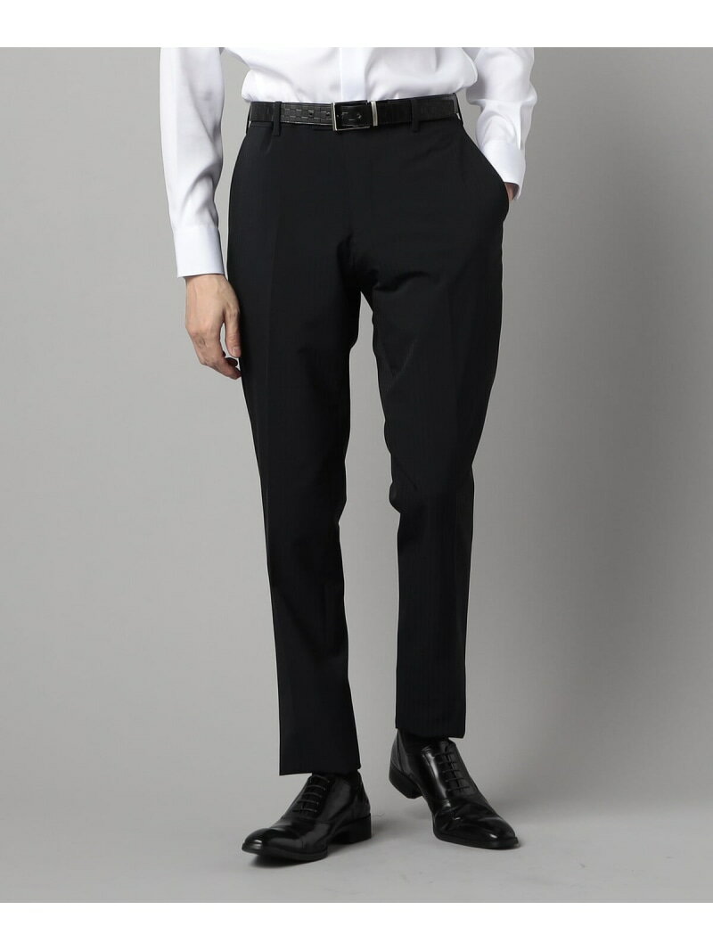 【セットアップ対応】尾州織り ポリエステルストレッチ ヘリンボーン スラックス COMME CA MEN コムサメン スーツ・フォーマル スーツパンツ ブラック ネイビー【送料無料】[Rakuten Fashion]