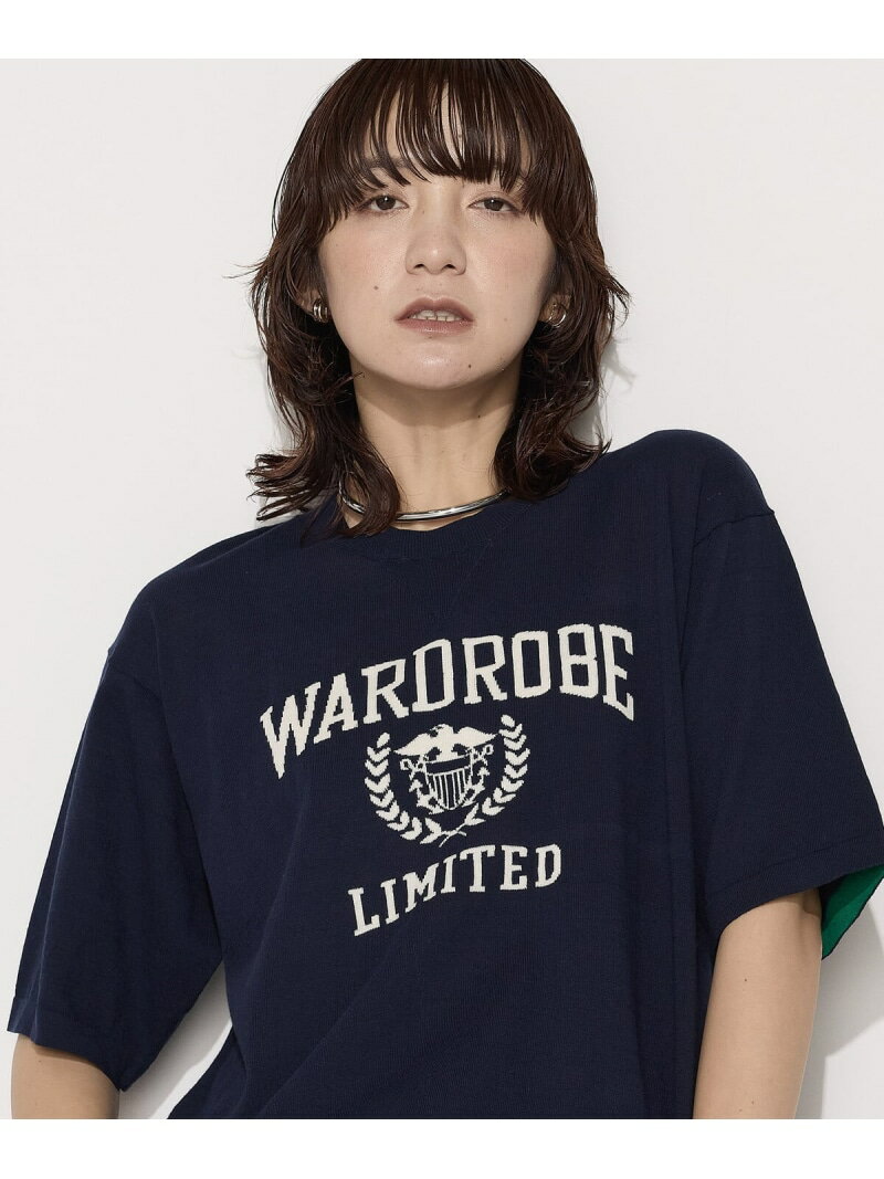 14G強撚綿 ジャカードニットプルオーバー COMME CA Wardrobe コムサ トップス ニット ネイビー ホワイト【送料無料】[Rakuten Fashion]