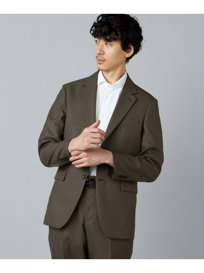 樂天商城 - 【セットアップ対応】エンボス千鳥 シングルテーラードジャケット COMME CA MEN コムサメン ジャケット・アウター テーラードジャケット・ブレザー ネイビー ブラウン【送料無料】[Rakuten Fashion]