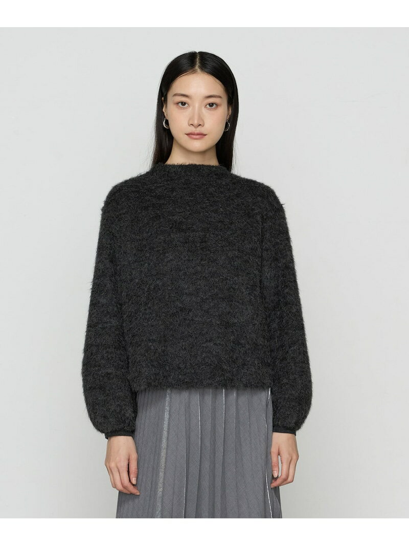 [ Sサイズ ] アルパカ混ジャージー ボトルネックプルオーバー K.T KIYOKO TAKASE S-SIZE コムサ トップス カットソー・Tシャツ グレー ホワイト【送料無料】[Rakuten Fashion](4)