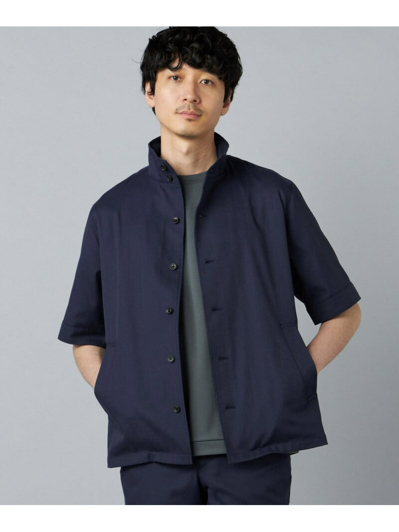 Rakuten - 【吸水速乾・接触冷感】石川織り COOL MOTION コットンドビーストレッチ スタンドカラーブルゾン COMME CA MEN コムサメン ジャケット・アウター ブルゾン・ジャンパー グレー ネイビー【送料無料】[Rakuten Fashion]