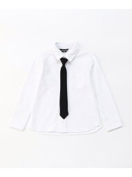 ネクタイ付き 長袖シャツ(100-130cm) COMME CA ISM コムサイズム トップス シャツ・ブラウス ホワイト[Rakuten Fashion]