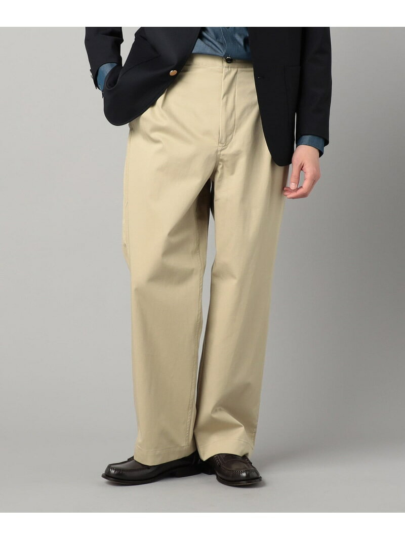 【SALE／55%OFF】2タック ワイドチノ COMME CA MEN コムサメン パンツ チノパンツ ベージュ【RBA_E】【送料無料】[Rakuten Fashion]