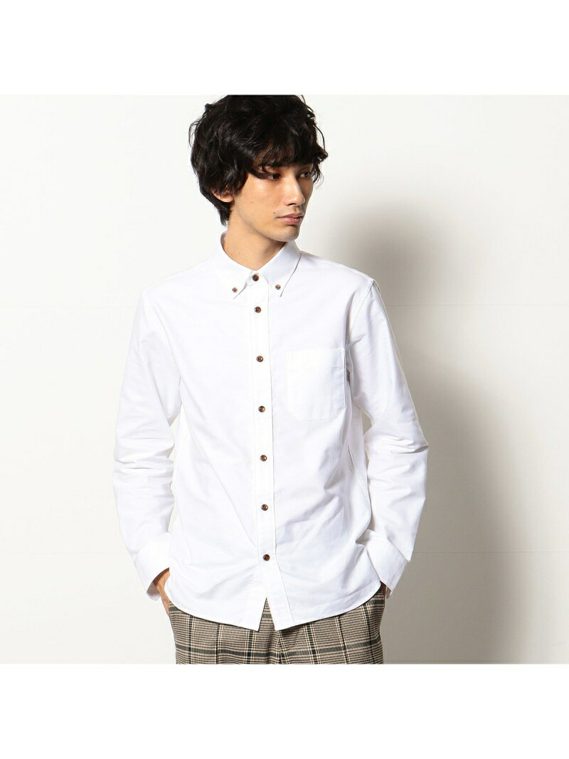 播州織 ボタンダウンシャツ COMME CA COMMUNE コムサイズム シャツ/ブラウス 長袖シャツ レッド ホワイト ネイビー パープル【送料無料】[Rakuten Fashion]