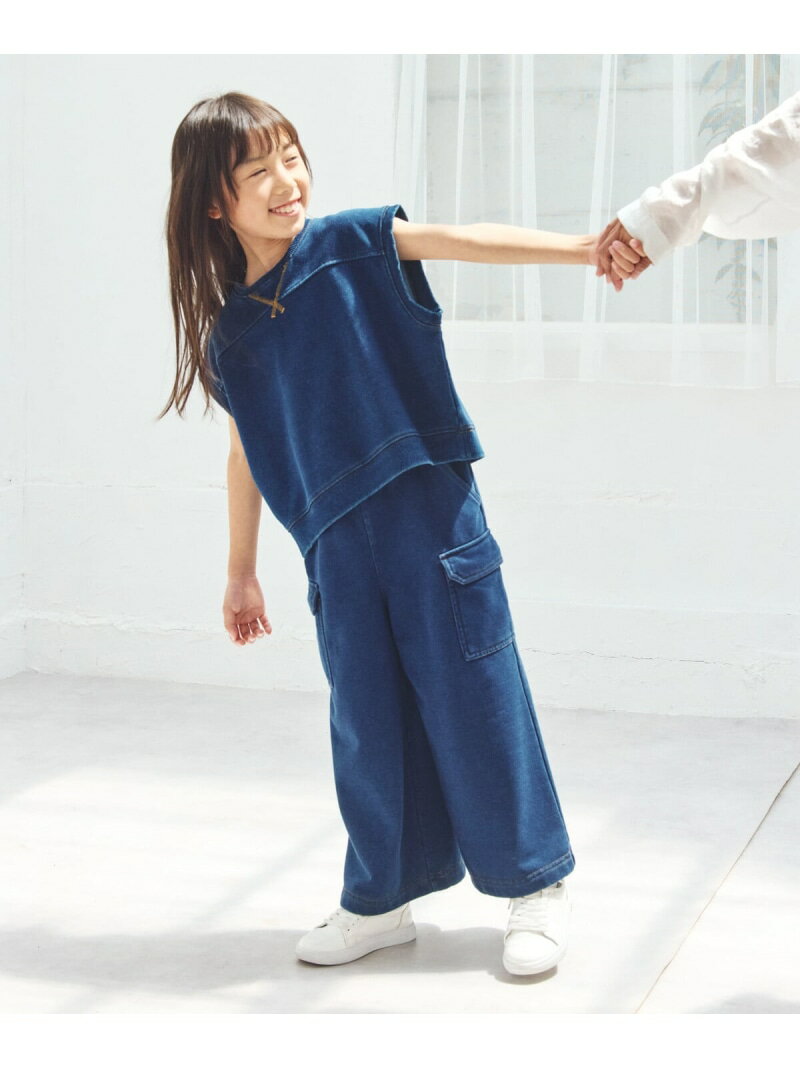 【SALE／50%OFF】カーゴワイドパンツ COMME CA ISM コムサイズム パンツ その他のパンツ ブルー【RBA_E】[Rakuten Fashion]