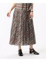 【SALE/20%OFF】シアーリネンチェック プリーツスカート K.T KIYOKO TAKASE コムサ スカート その他のスカート レッド ブルー【RBA...