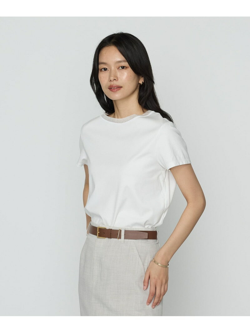 樂天商城 - 【SALE／35%OFF】[ TALLサイズ ] コヒノールスムース ニット付きTシャツ COMME CA TALL コムサ トップス カットソー・Tシャツ ブラック ホワイト ブルー グレー【RBA_E】【送料無料】[Rakuten Fashion]
