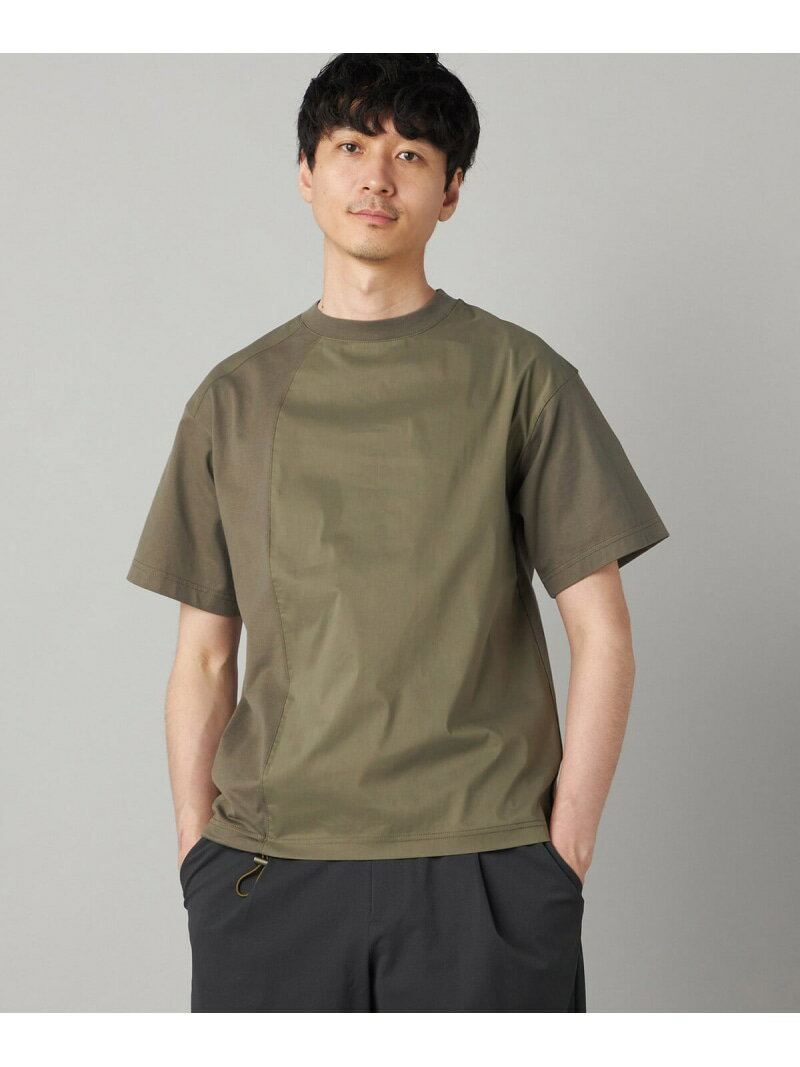 乐天商城 - 【SALE／10%OFF】【接触冷感】スピンドル Tシャツ COMME CA MEN コムサメン トップス カットソー・Tシャツ カーキグリーン ホワイト【RBA_E】【送料無料】[Rakuten Fashion]