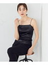 【SALE/40%OFF】【吸水速乾】 ナローストラップ キャミソール COMME CA ISM コムサイズム トップス キャミソール ブラック ホワイト グレ...