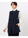 【SALE/60%OFF】和紙混ツィード ボトルネックジレ Gabardine K.T コムサ トップス ベスト・ジレ グレー ネイビー【RBA_E】【送料無料...