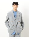 【SALE/80%OFF】【セットアップ対応】ウォッシャブル リサイクル かすりチェック トロ ダブル ジャケット COMME CA ISM コムサイズム ジャ...