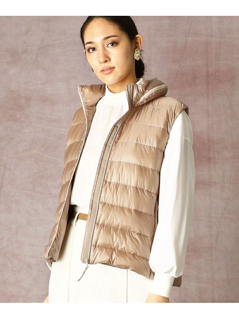 [Sサイズ]ポケッタブル ダウンベスト K.T KIYOKO TAKASE S-SIZE コムサ コート/ジャケット アウターベスト ブラック ベージュ グレー【送料無料】[Rakuten Fashion]