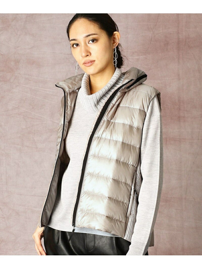 [Sサイズ]ポケッタブル ダウンベスト K.T KIYOKO TAKASE S-SIZE コムサ コート/ジャケット アウターベスト ブラック ベージュ グレー【送料無料】[Rakuten Fashion]