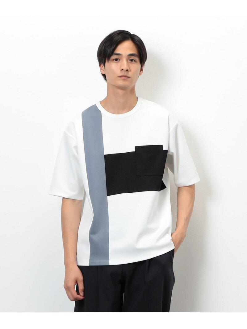 Rakuten - ブロッキングTシャツ COMME CA ISM コムサイズム トップス カットソー・Tシャツ ブラック ホワイト[Rakuten Fashion]
