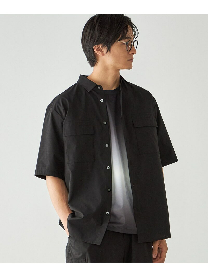 樂天商城 - AIR LINK ポリエステルメッシュ 半袖CPOシャツ COMME CA ISM コムサイズム トップス シャツ・ブラウス ブラック【送料無料】[Rakuten Fashion]