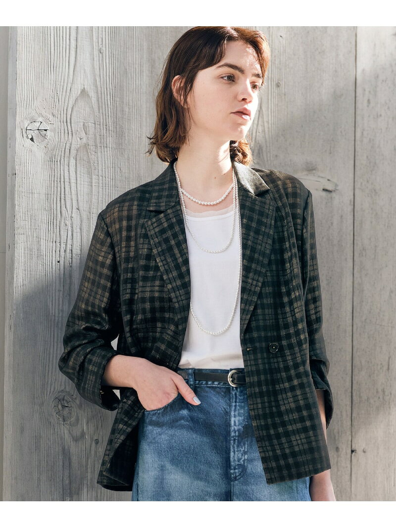 乐天商城 - [ TALLサイズ ] 【セットアップ対応】接結チェック シアージャケット COMME CA TALL コムサ ジャケット・アウター テーラードジャケット・ブレザー【送料無料】[Rakuten Fashion]