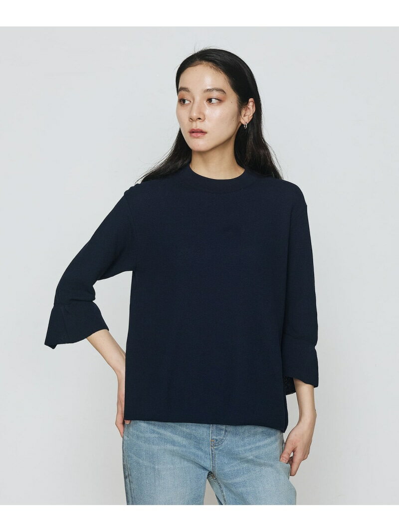 樂天商城 - 【SALE／30%OFF】鹿の子編み袖 フリルプルオーバー K.T KIYOKO TAKASE コムサ トップス ニット ブラック ブルー【RBA_E】【送料無料】[Rakuten Fashion]