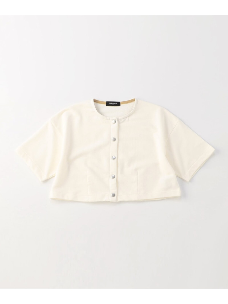 【SALE／55%OFF】5分袖 クルーネック カーディガン COMME CA ISM コムサイズム ト...