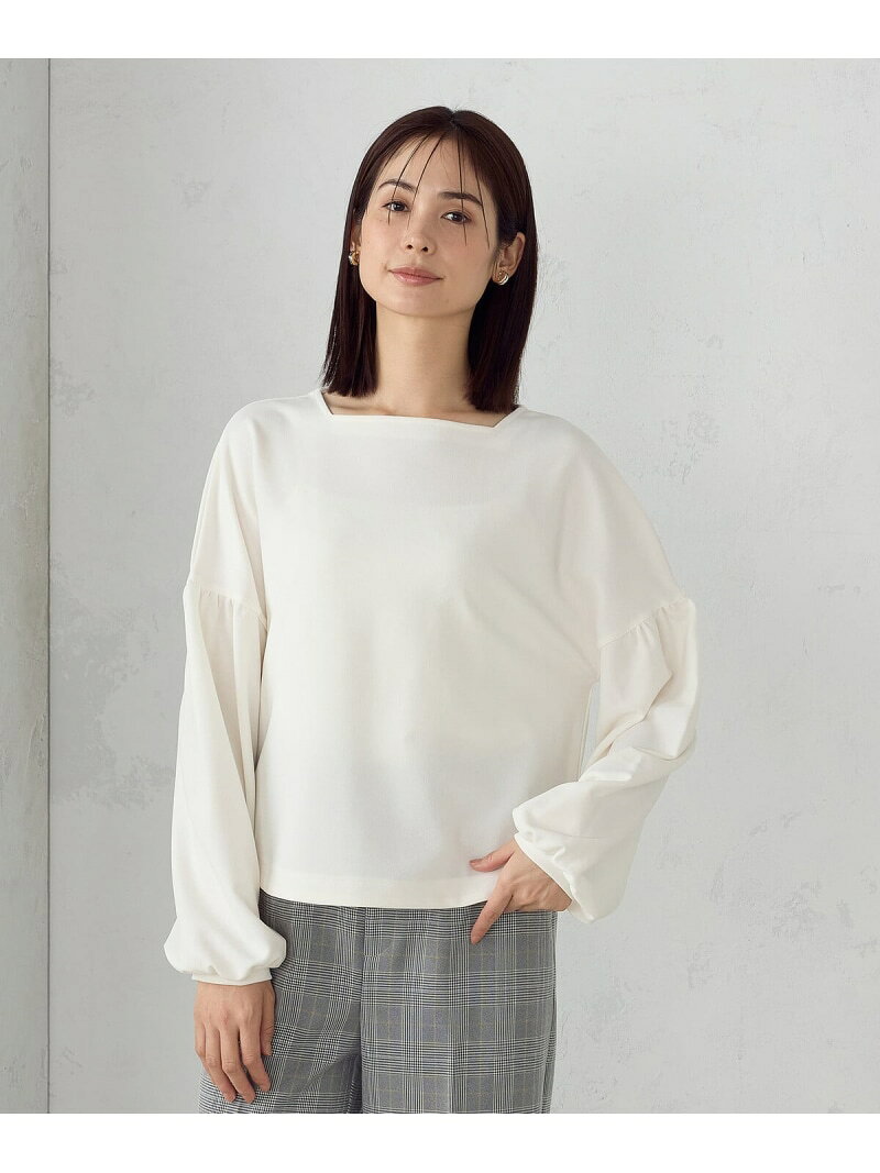 Rakuten - 【SALE／55%OFF】ランタンスリーブ カットソー COMME CA ISM コムサイズム トップス カットソー・Tシャツ グレー ホワイト【RBA_E】[Rakuten Fashion]