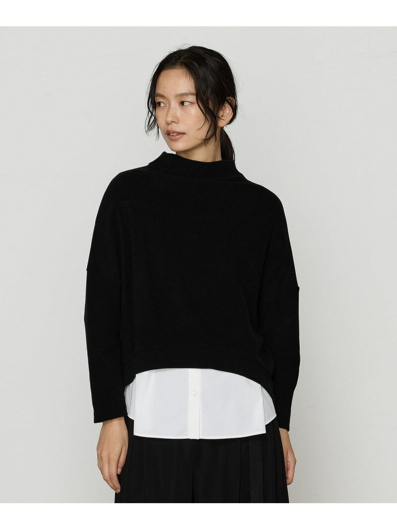[ +サイズ ] ニットコール レイヤードセーター Gabardine K.T + コムサ トップス