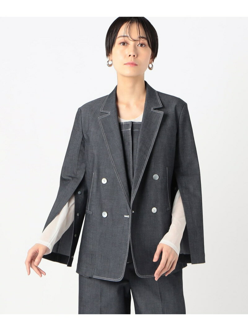 【SALE／40%OFF】[ TALLサイズ ] ポリエステルデニム ダブルブレストジャケット K.T KIYOKO TAKASE TALL コムサ ジャケット・アウター デニムジャケット ネイビー【RBA_E】【送料無料】[Rakuten Fashion]