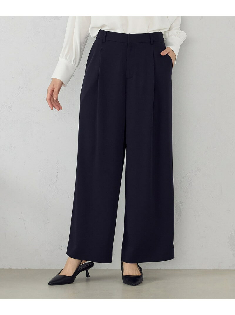 【セットアップ対応】ポリエステルツイル タックワイドパンツ COMME CA ISM コムサ...