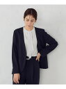 【セットアップ対応】 ポリエステルツイル ノーカラージャケット COMME CA ISM コムサイズム スーツ・フォーマル スーツジャケット グレー ネイビー【...