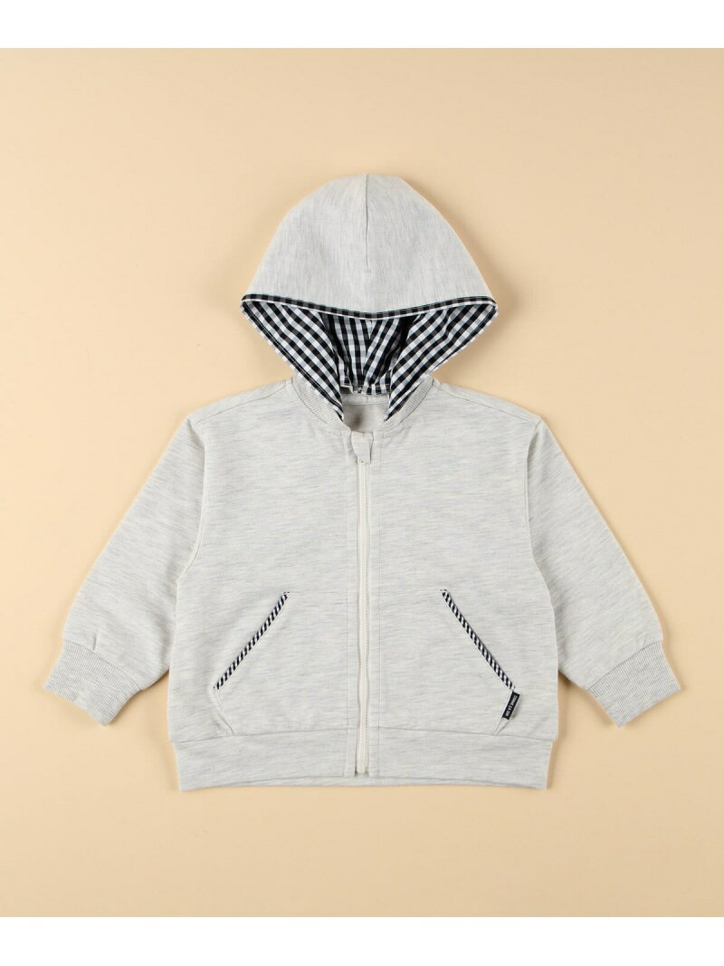 【SALE／21%OFF】ギンガムチェック使い パーカー COMME CA ISM コムサイズム マタニティウェア・ベビー..