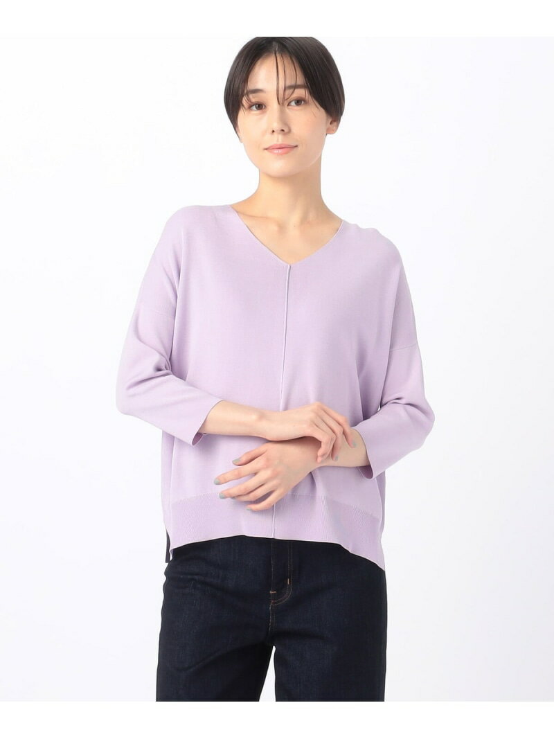 【SALE／20%OFF】[ Sサイズ ] 【前後2WAY】ミラノリブ編み ベーシックVプルオーバー K.T KIYOKO TAKASE..