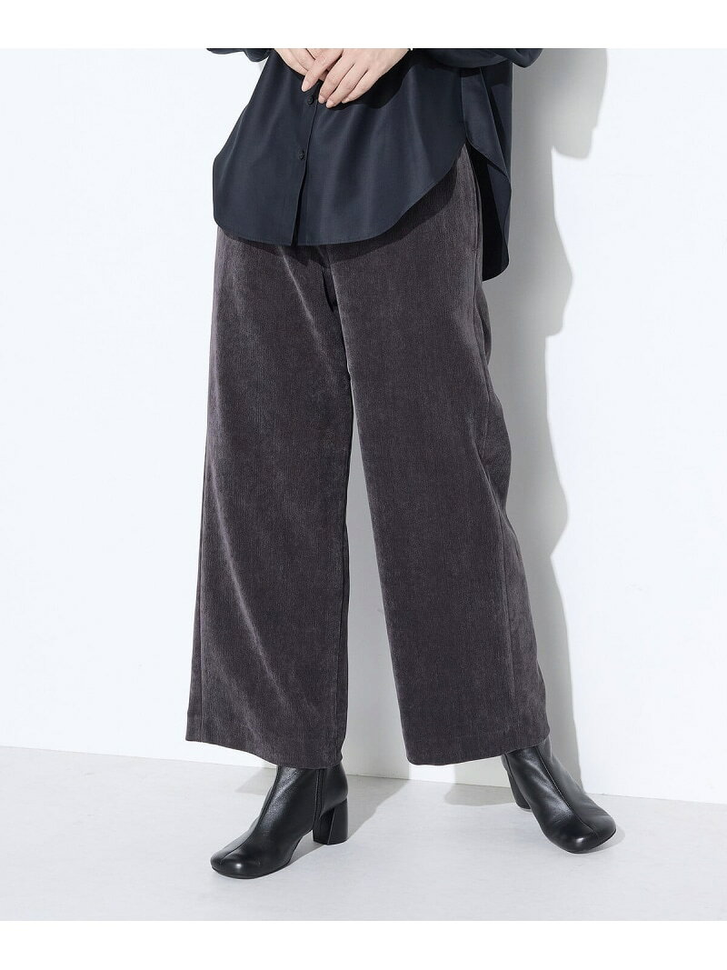 乐天商城 - コーデュロイ ワイドパンツ Gabardine K.T コムサ パンツ その他のパンツ グレー ブルー ベージュ ブラック【送料無料】[Rakuten Fashion]