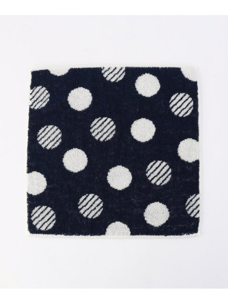 ドット柄ハンカチタオル MONO COMME CA コムサイズム ファッション雑貨 ハンカチ・ハンドタオル グレー ネイビー[Rakuten Fashion]